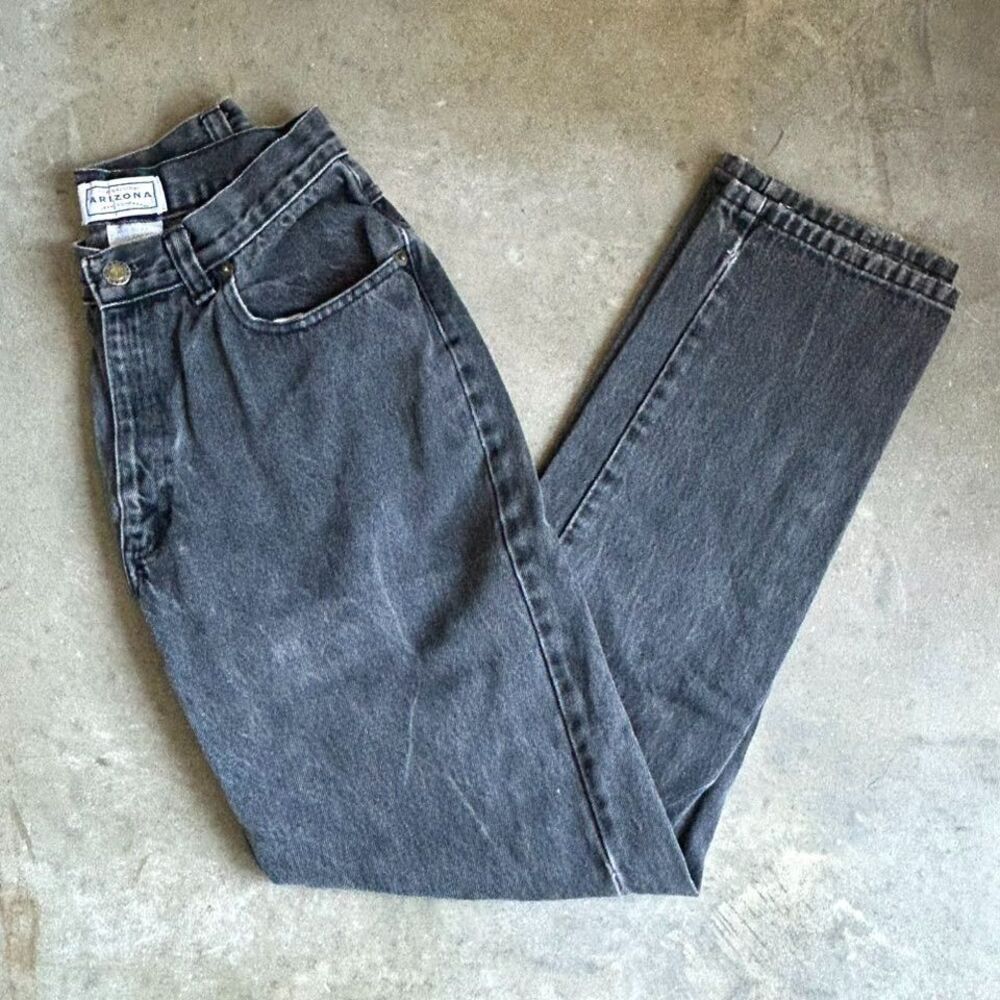 Arizona 90s Dark Gray Faded Distressed Jeans USA